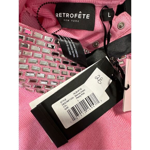 NWT RETROFETE MONROE EMBELLISHED KNIT DRESS SIZE L $548 - Picture 10 of 10